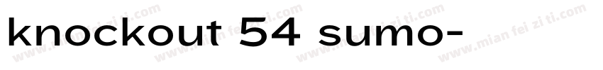 knockout 54 sumo字体转换